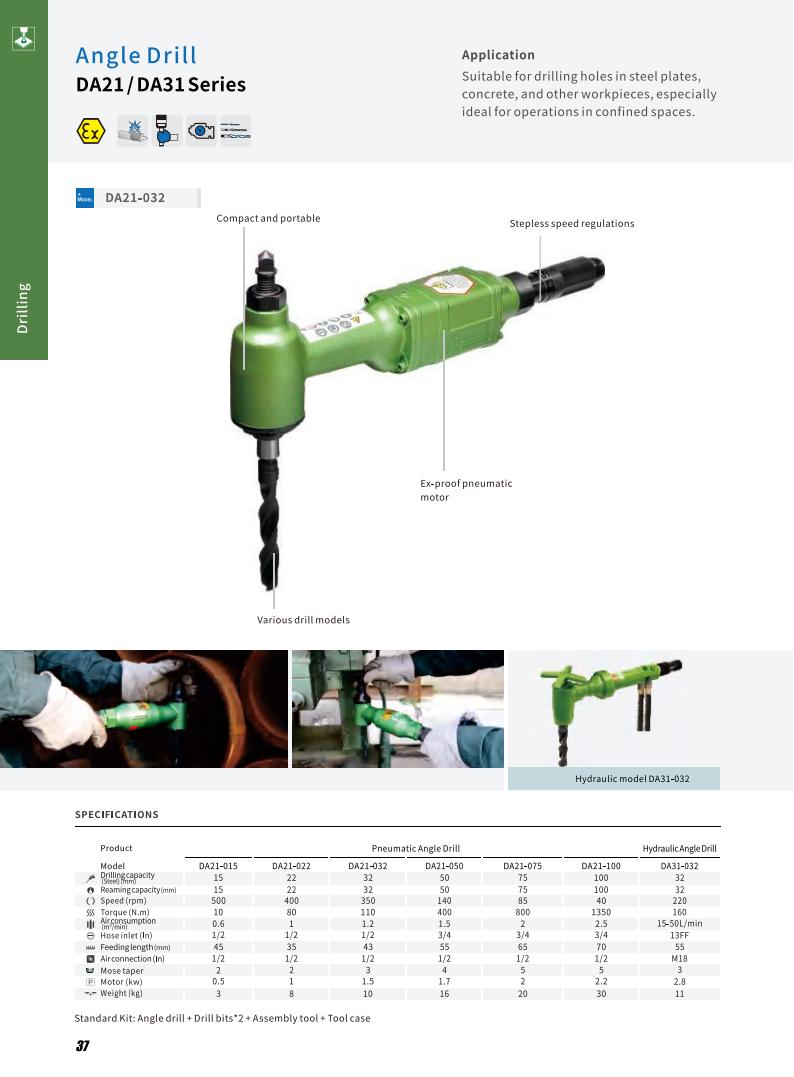 ROSIT Pneumatic and Hydraulic Angle Drill